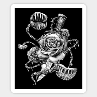 Venus Flytrap, Dagger and Rose Sticker